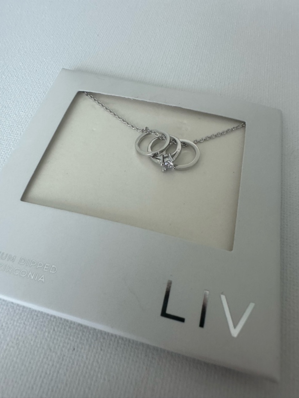 Triple Ring Pendant Necklace